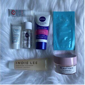 Skincare Sample Bundle; Indie Lee BeautyBio Tula First‎ Aid Beauty & Bioderma